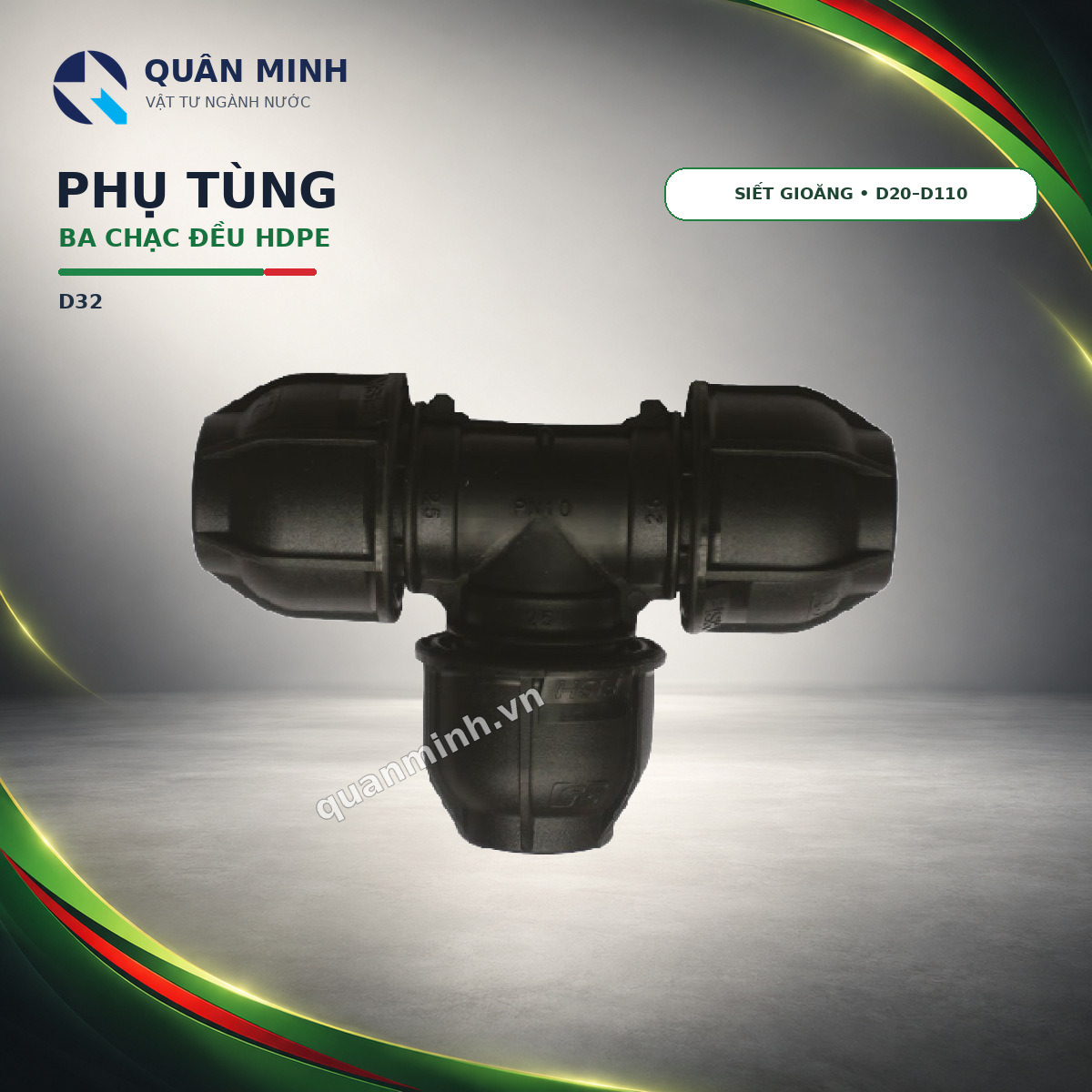 2987 pt32t hdpe tien phong ba chac 90 do hdpe tien phong d32