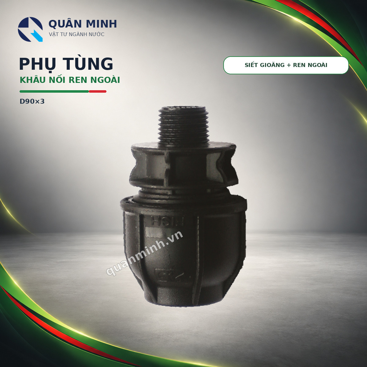 3041 prn903t hdpe tien phong khau noi ren ngoai hdpe tien phong d90x3