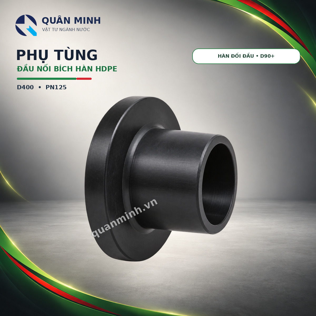 3131 pbh400t125 hdpe tien phong dau noi bich han hdpe tien phong d400 pn125
