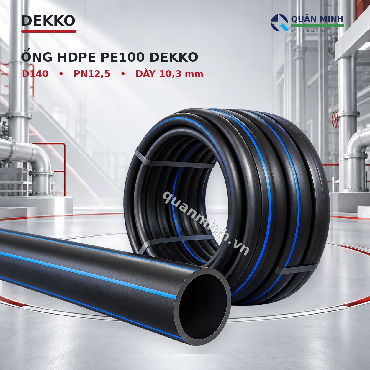 6580 ong hdpe dekko pe100 d140 pn12 5 day 10 3 mm