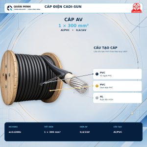 cadi sun cap av 1x300mm2 al pvc 0 6 1kv