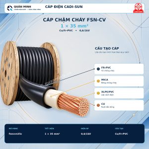 cadi sun cap cham chay fsn cv 1x35mm2 cu fr pvc 0 6 1kv