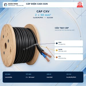 cadi sun cap cxv 2x50mm2 cu xlpe pvc 0 6 1kv