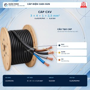 cadi sun cap cxv 3x4 1x2 5mm2 cu xlpe pvc 0 6 1kv