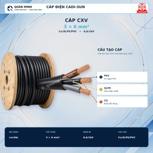 cadi sun cap cxv 3x6mm2 cu xlpe pvc 0 6 1kv