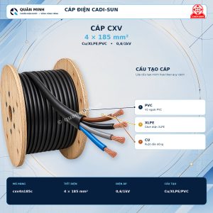 cadi sun cap cxv 4x185mm2 cu xlpe pvc 0 6 1kv