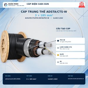 cadi sun cap trung the adsta cts w 3x185mm2 al xlpe cts pvc dsta pvc w 3 6 6 7 2 kv