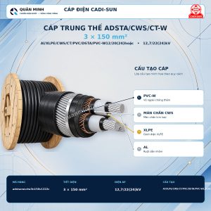 cadi sun cap trung the adsta cws ct w 3x150mm2 al xlpe cws ct pvc dsta pvc w 12 20 24 hoac 12 7 22 24 kv