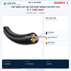 cadivi cap dien luc ha the ruot dong pvc pvc cvv 3x240 0 6 1kv