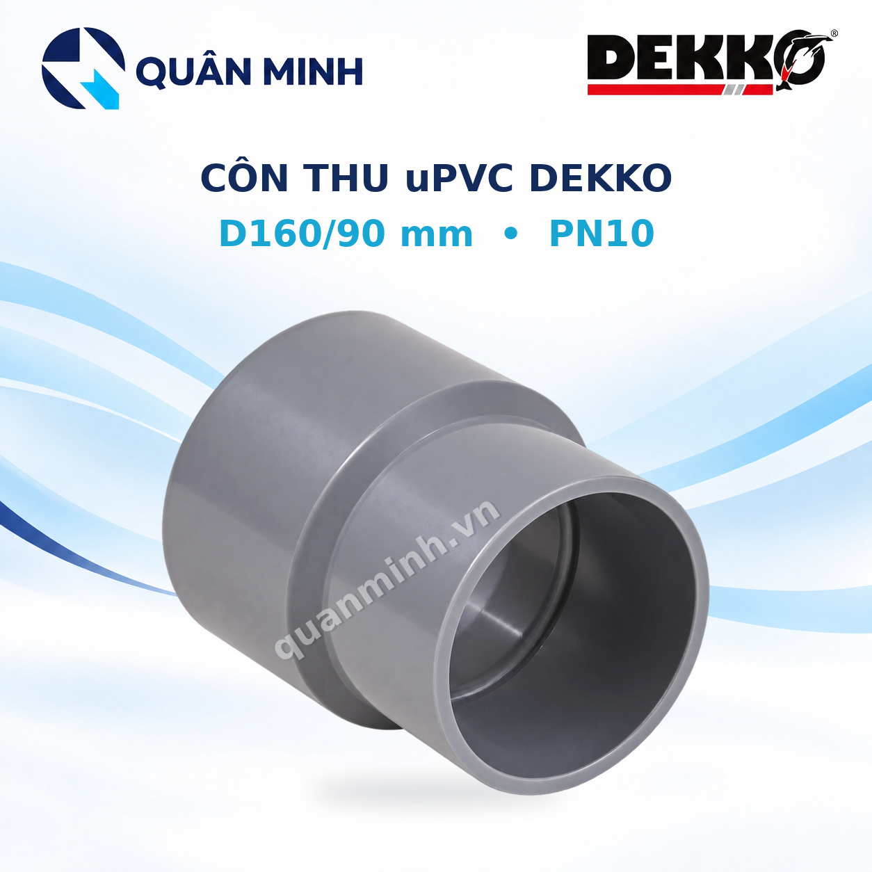 con thu upvc dekko d160 90 pn10