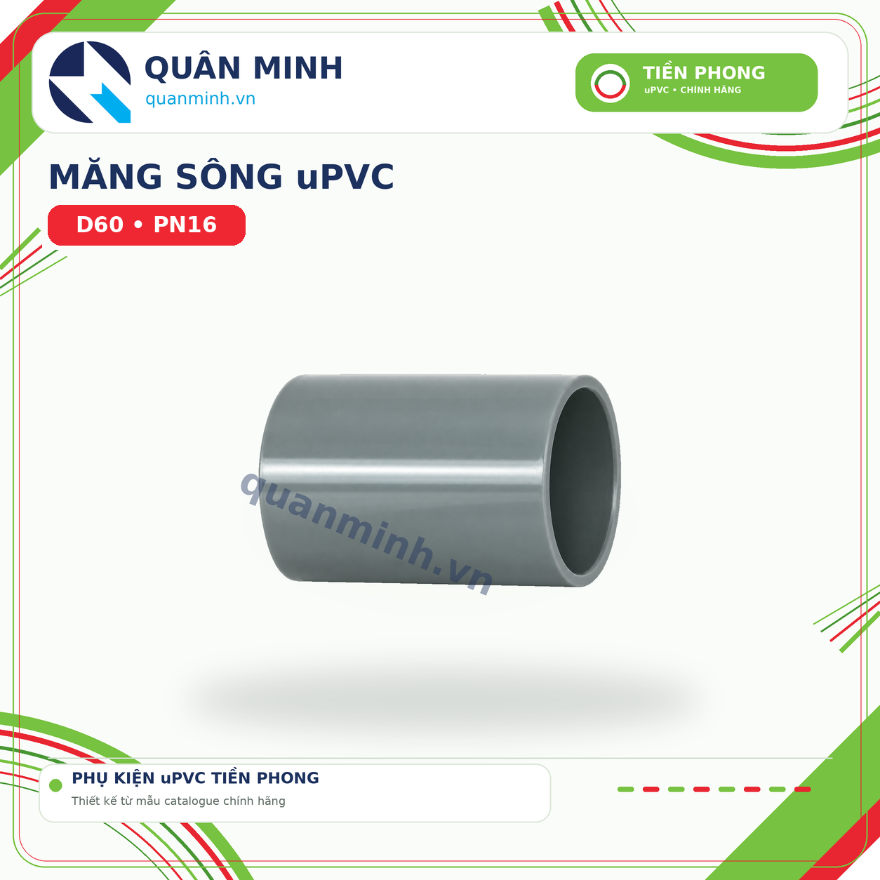 mang song upvc tien phong d60 pn16