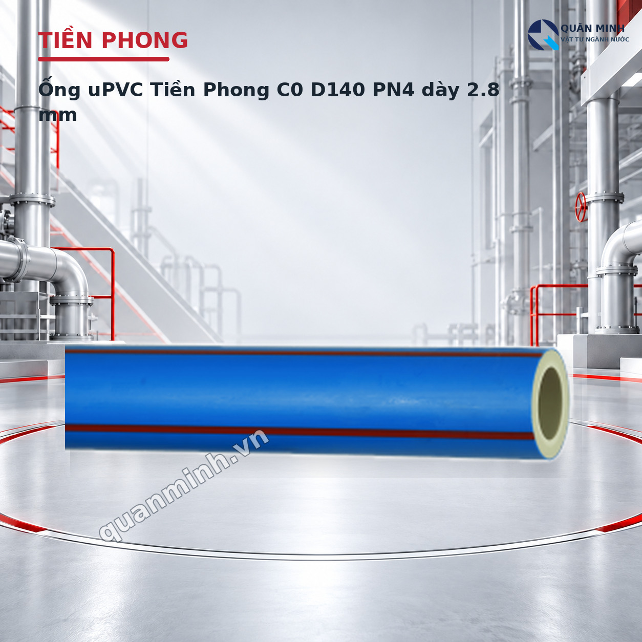 ong upvc tien phong c0 d140 pn4 day 2 8 mm