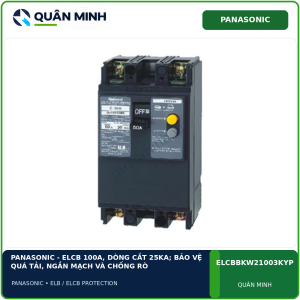 panasonic elcb 100a dong cat 25ka bao ve qua tai ngan mach va chong ro