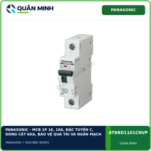 panasonic mcb 1p 1e 10a ac tuyen c dong cat 6ka bao ve qua tai va ngan mach
