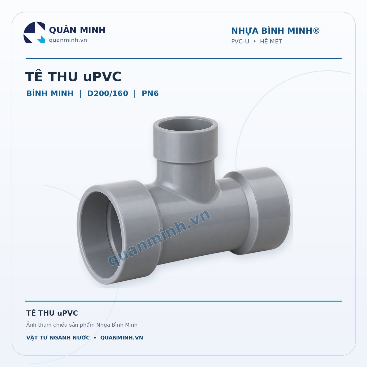 te thu upvc binh minh d200 160 pn6