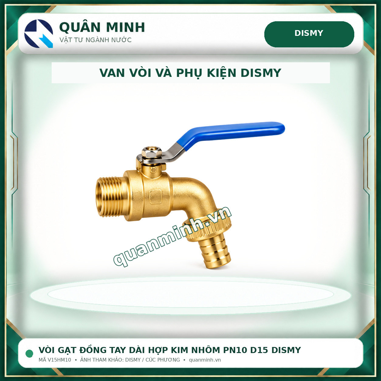 v15hm10 voi gat dong tay dai hop kim nhom pn10 d15 dismy