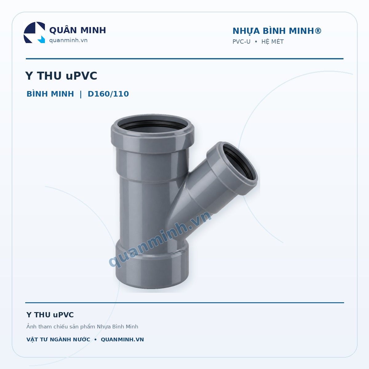 y thu upvc binh minh d160 110